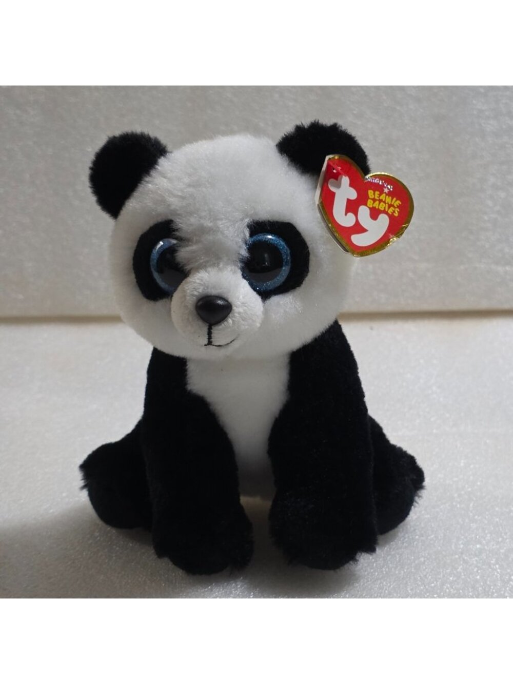 Ty Beanie Babies MING Panda Bear Black & White Plush VelveTy 2016 6" New